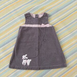 Gymboree gray poodle dress jumper 12-18m